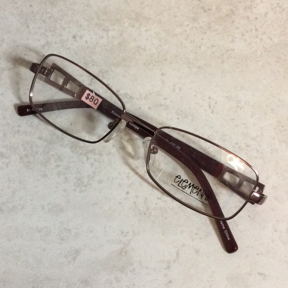 NWT Elements copper pink metal eyeglasses new old stock